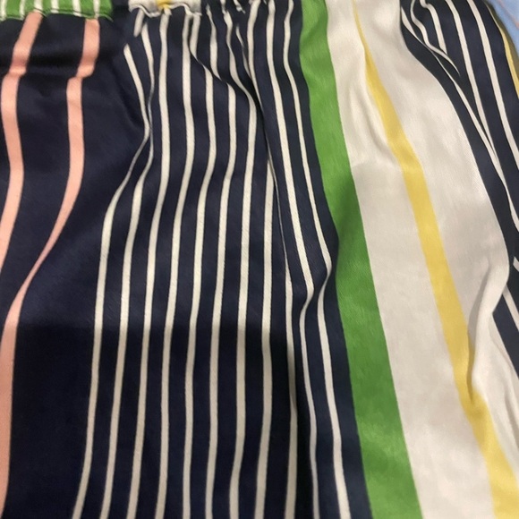 Tory Burch Green Blue White Striped Field Day Peasant Boho Maxi Skirt “mint” - Picture 3 of 3